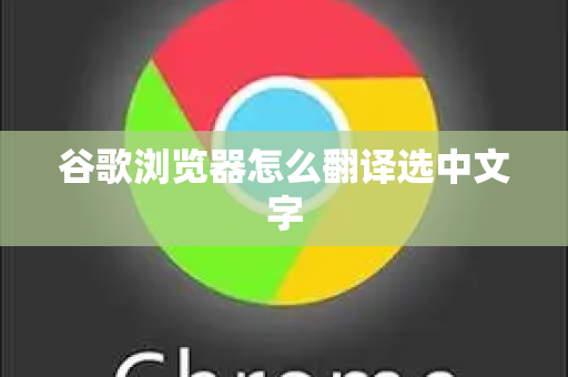 谷歌浏览器怎么翻译选中文字