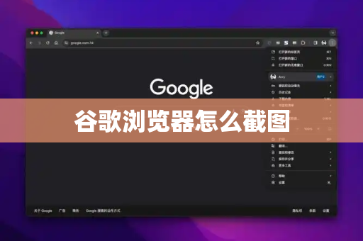 谷歌浏览器怎么截图